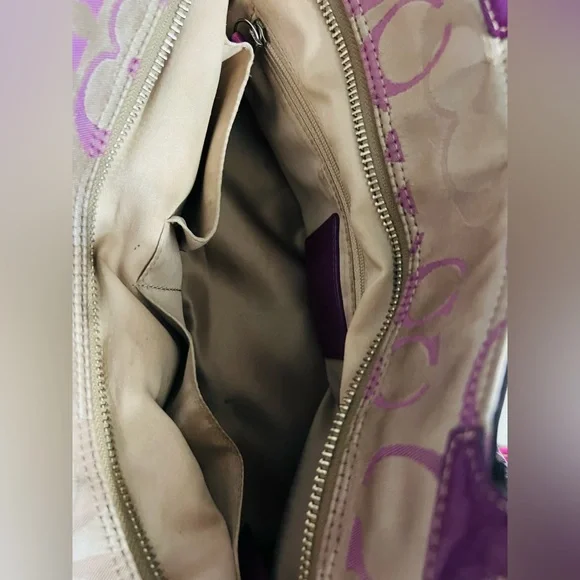Vintage Coach Purple Leather Patch - Picture 7 of 12